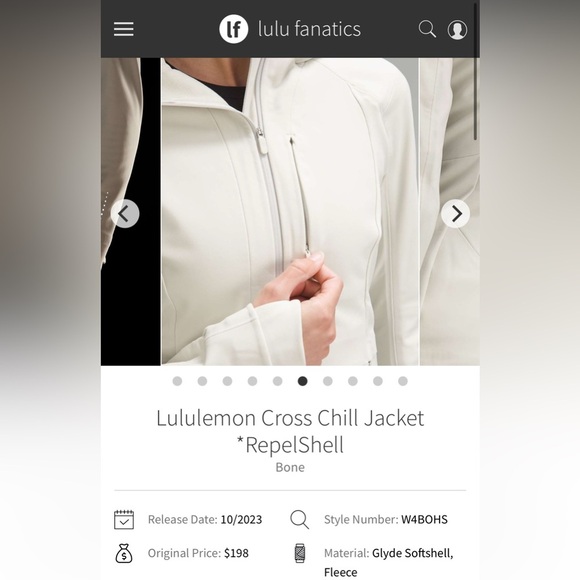 Lululemon Cross Chill Jacket Size 10 - Picture 5 of 14